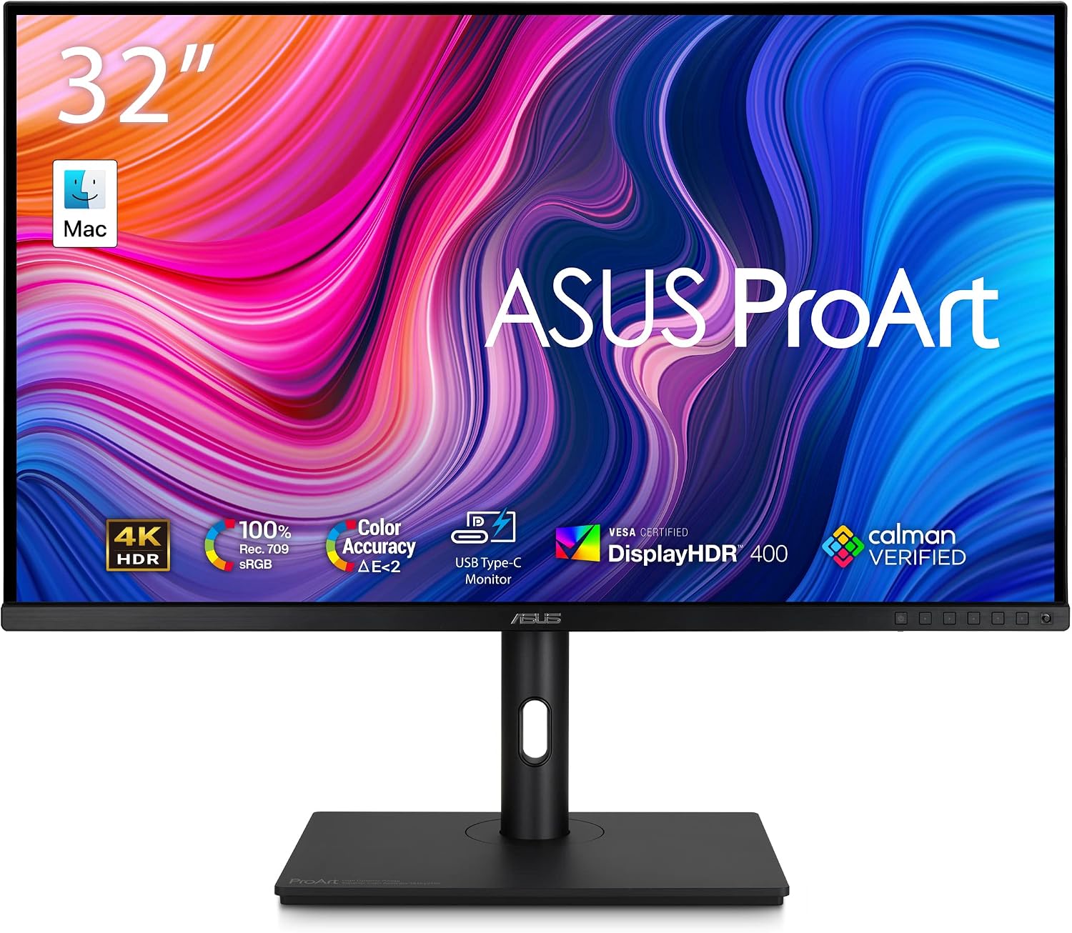 ASUS ProArt Display 32' 4K HDR Monitor (PA329CV) - UHD (3840 x 2160), IPS, 100% sRGB (Renewed)