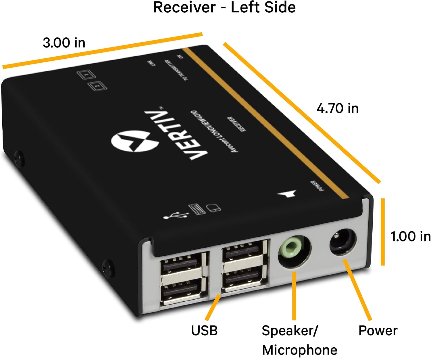 Vertiv Avocent LV 4010P High-Performance HD KVM Extender Kit with Receiver & Transmitter, VGA, Single Monitor, Extend up to 50 m. / 164 ft. (4010P)