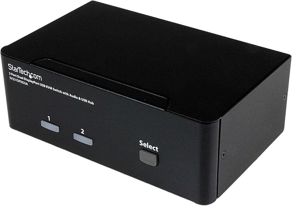 StarTech.com Dual Monitor DisplayPort KVM Switch with 6ft 4-in-1 USB DisplayPort KVM Switch Cable