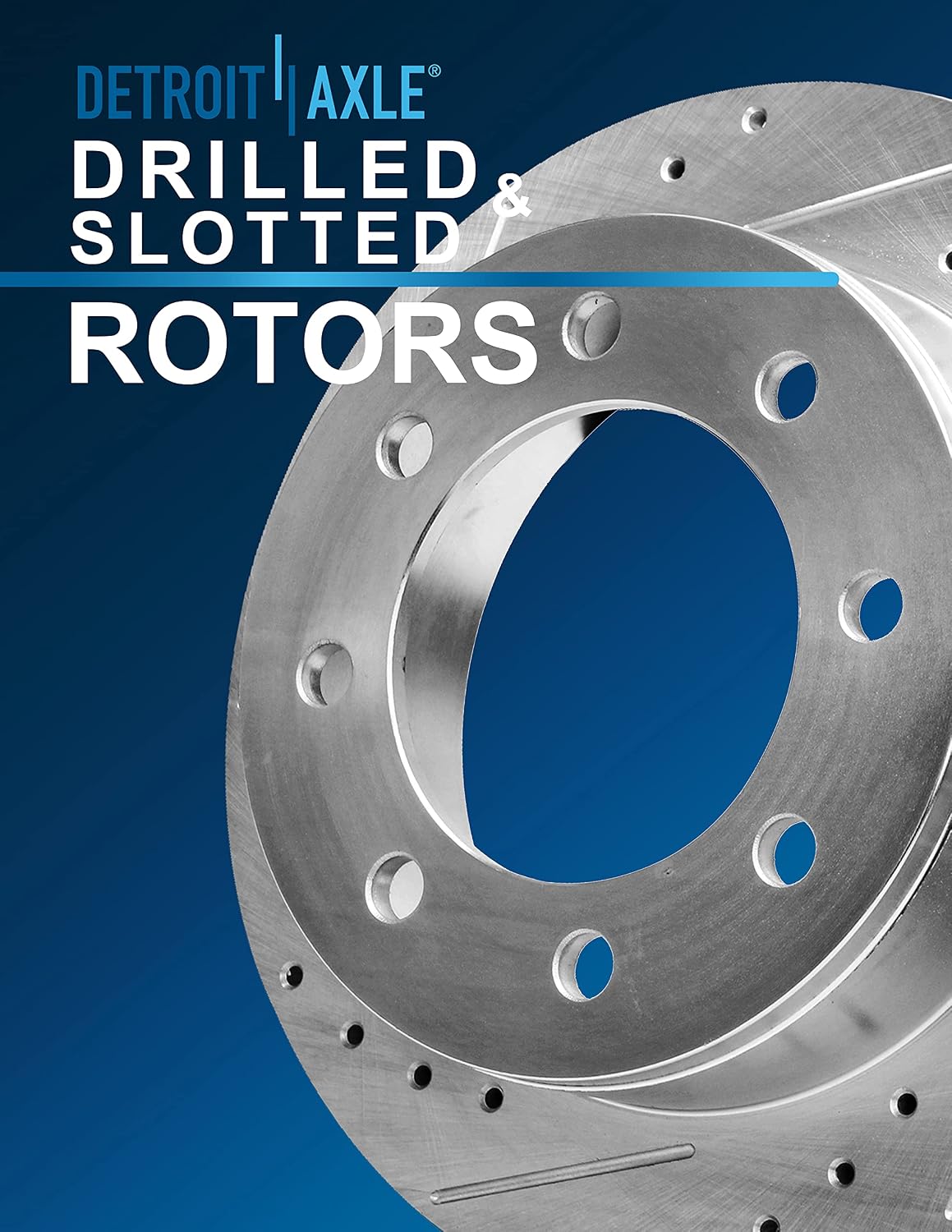 Detroit Axle - Front Brake Rotors for Cadillac DeVille Chevy GMC Suburban Avalanche Express Yukon XL Savana 2500 3500 4500 Silverado Sierra 1500HD 2500 HD 3500 HD Hummer H2, Slotted Brake Rotors
