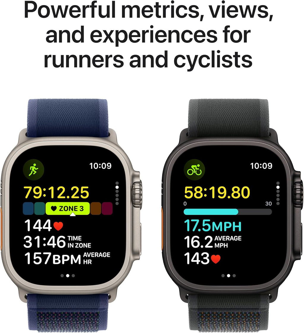 Apple Watch Ultra 2 [GPS + Cellular 49mm] - Black Titanium Case with Black Trail Loop, S/M (Renewed)