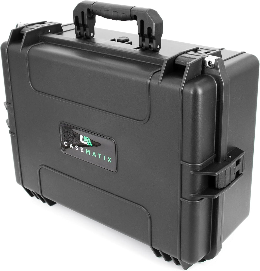 CASEMATIX 23' Waterproof Hard Case with Customizable Foam for Electronics, Tools and Accessories - Hard Shell Plastic Case with Pre-Diced Travel Case Foam Interior