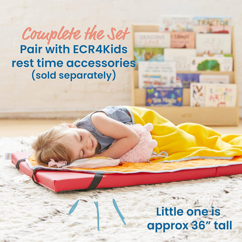 ECR4Kids SoftZone Rainbow Rest Mat, 2in, Sleeping Pad, Assorted, 5-Piece