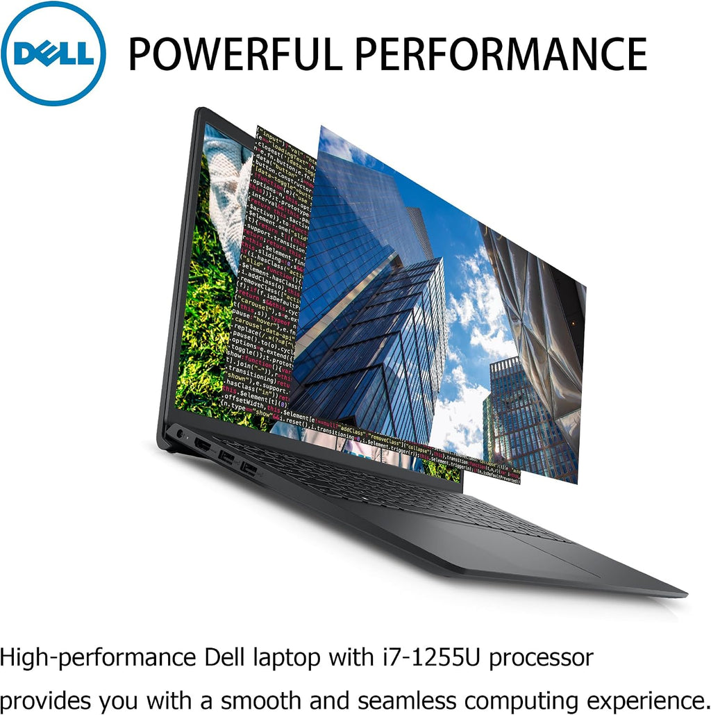Dell Inspiron 15.6 Inch FHD Business Laptop, Intel Core i7-1255U, 32GB RAM, 1TB SSD, Windows 11 Pro, Backlit Keyboard, Webcam, WiFi, Carbon Black