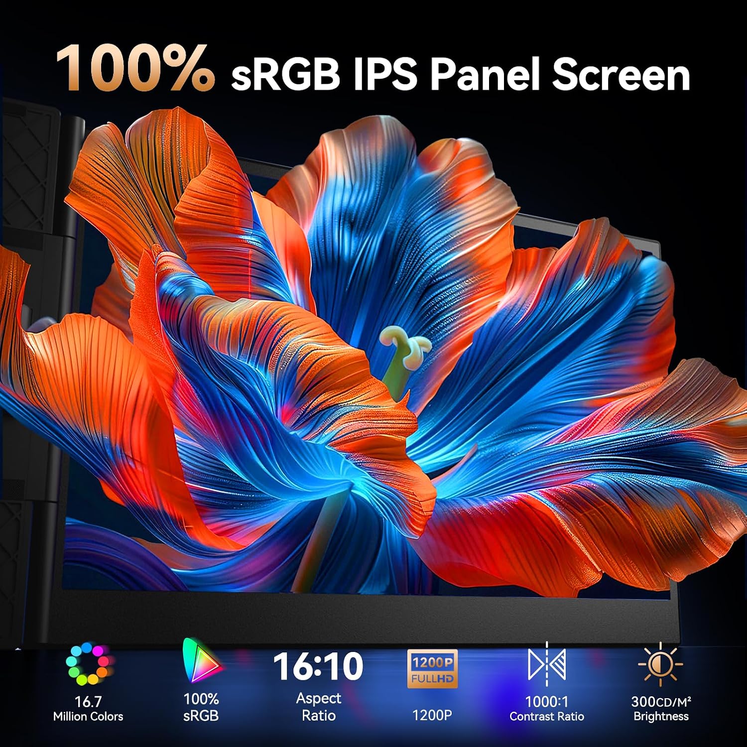 15.3' Laptop Screen Extender, Ultra-thin Portable Monitor FHD 1080P IPS, Dual Screen Extra Travel Monitor for Laptops 13-17' with USB-C/HDMI Port, Plug & Play for Windows/Mac/Android/Switch/PS