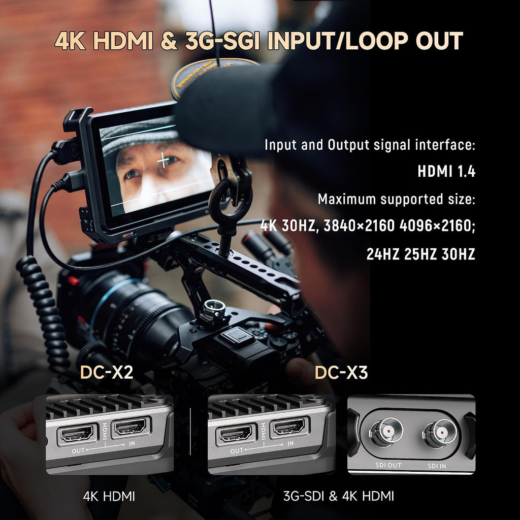 VILTROX DC-X2 2000 Nits Video Field Monitor with Rig Cage, 6 inch Touchscreen 4K HDMI in/Out On Camera Monitor with Sunshade Hood Battery, 1920X1080 HD Focus Peaking 3D Lut Full Waveform RGB Parada