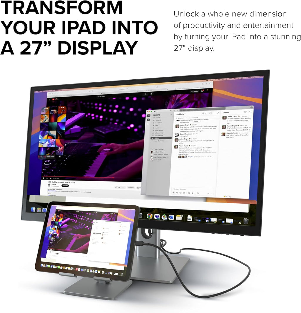 ALOGIC Clarity 27' 4K UHD Monitor with USB-C (90W PD) | Adjustable Stand | Silver & Black | Ultra HD Display