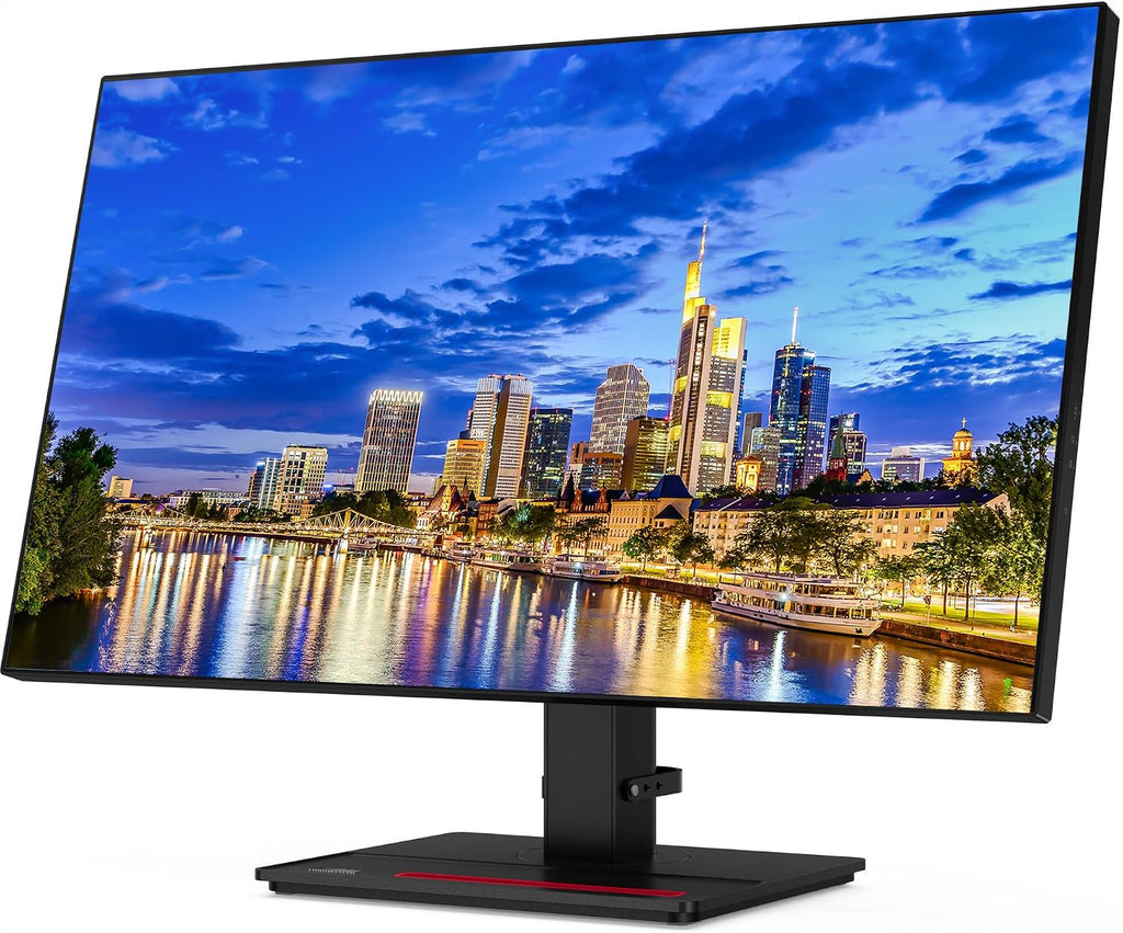 Lenovo ThinkVision P27h 2560 x 1440 LED QHD LCD Monitor, 2-Pack Bundle with HDMI, DisplayPort, Daisy Chain Ready, Dock, USB-C, Dual Monitor Stand, MK540 Wireless Keyboard and Mouse, and Wrist Pad