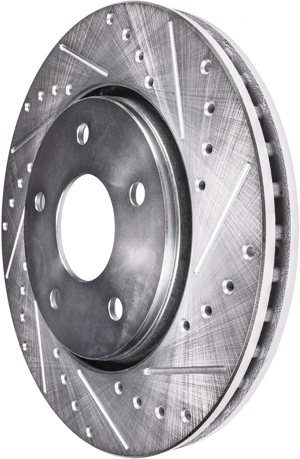 Detroit Axle - Front Brake Kit for 2016 2017 Honda Accord 2017 2018 ILX, Drilled and Slotted Disc Brake Rotors Ceramic Brakes Pads with Hardware Replacement : 12.28' inch Rotor