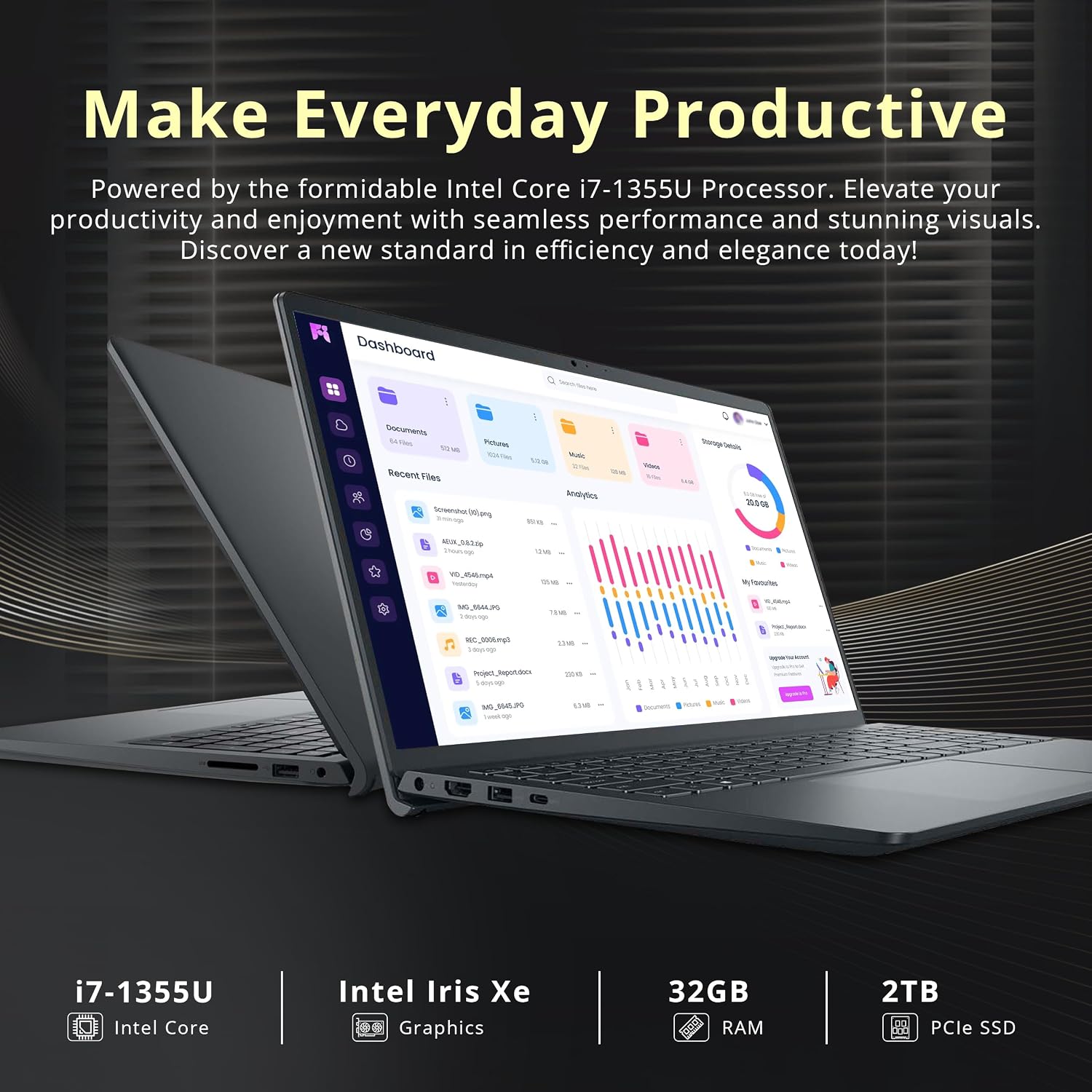 Dell Inspiron 15 3530 15.6' FHD Touchscreen Laptop, Intel i7-1355U, 32GB DDR4 RAM, 2TB PCIe SSD, Intel UHD Graphics, Number Pad, Wi-Fi 6, HD Camera, Windows 11 Pro, Black (Renewed)