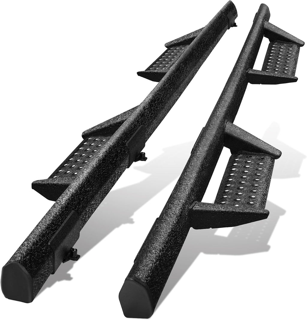 BINARY STAR Running Boards Compatible with 2021-2026 Ford Bronco 4 Door SUV (Do not fit Bronco Sport Model), Rock Rails Sliders Drop Down Side Steps, 4 Inch Black Step Bars Side Step.