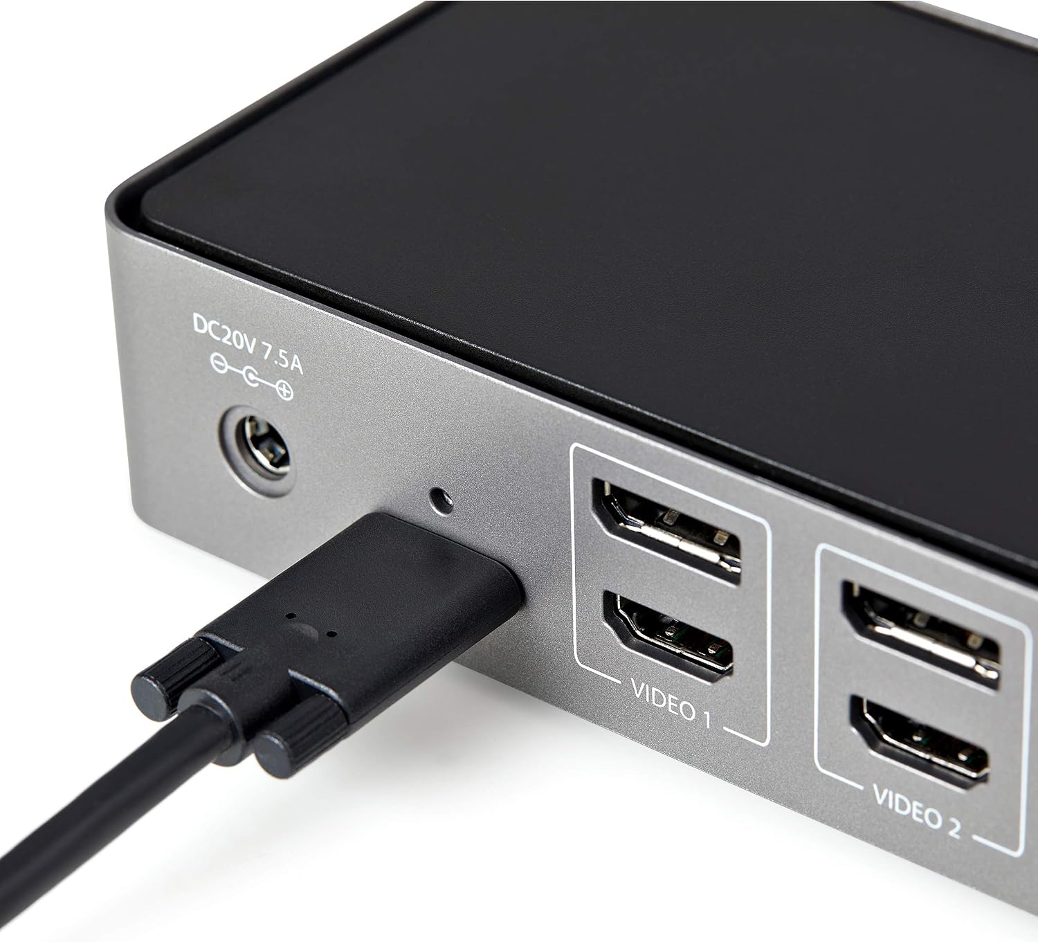 StarTech.com USB-C / USB-A Hybrid Docking Station for MacBook Pro / Air M1 M2 M3 M4 & Windows, Universal Triple 4K 60Hz HDMI DP Dock, Thunderbolt Compatible, 85W Laptop Charging - TAA, Black & Gray