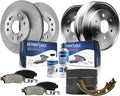 Detroit Axle - Brake Kit for 2005-2007 Chevy GMC Silverado Sierra 1500 Front Disc Brake Rotors and Ceramic Pads Replacement Rear Drums and Shoes