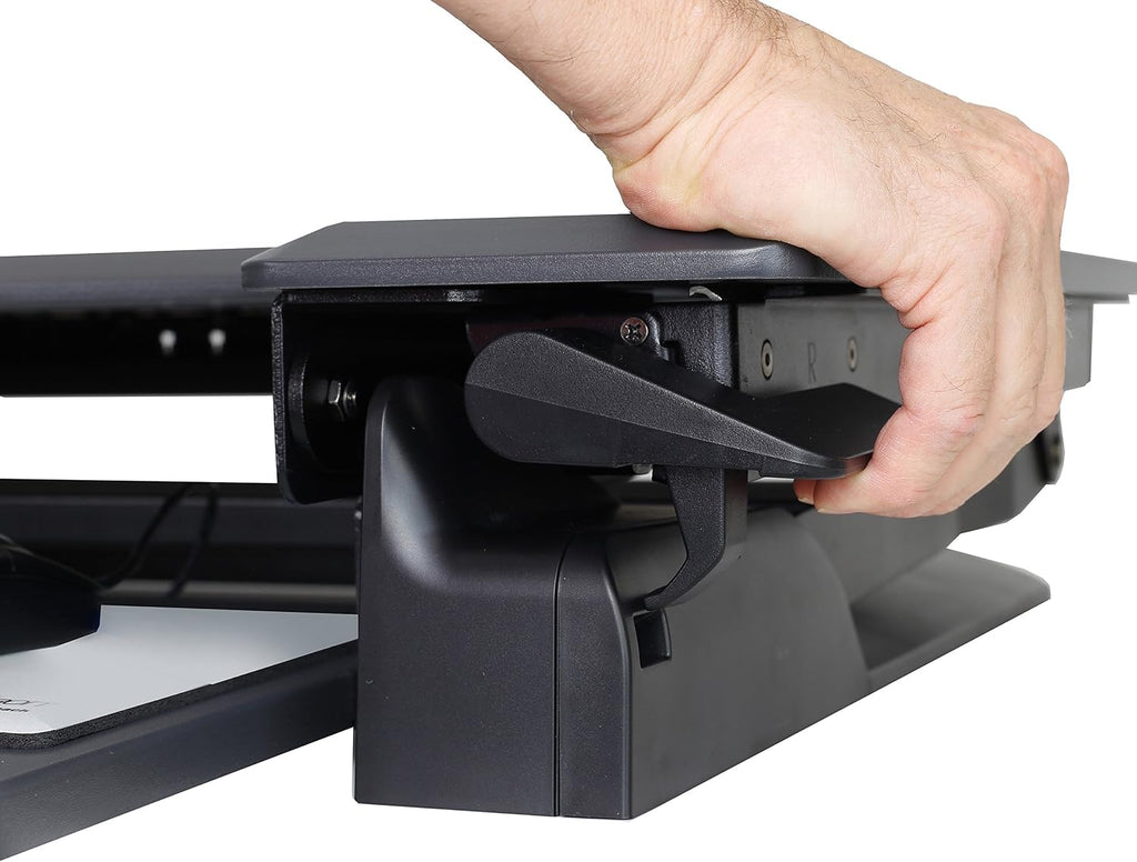 Ergotron – WorkFit-TL Standing Desk Converter and WorkFit Dual Monitor Kit, Sit Stand Desk Riser for Tabletops – for 2 Monitors Up to 24 inches, 6 to 14 lbs Each – Black