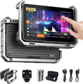 VILTROX DC-X2 2000 Nits Video Field Monitor with Rig Cage, 6 inch Touchscreen 4K HDMI in/Out On Camera Monitor with Sunshade Hood Battery, 1920X1080 HD Focus Peaking 3D Lut Full Waveform RGB Parada