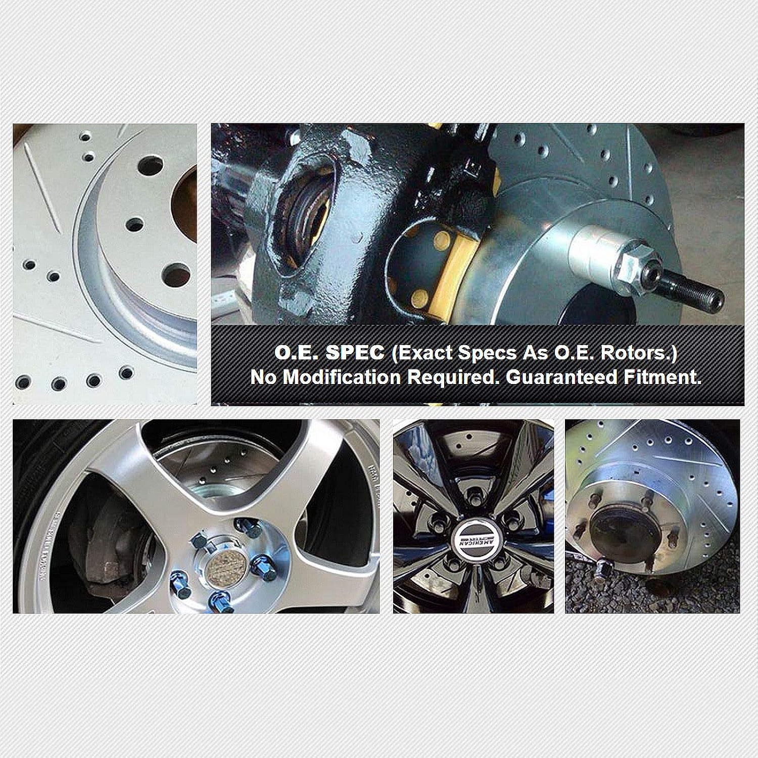 PowerSport Front Brakes and Rotors Kit |Front Brake Pads| Brake Rotors and Pads| Ceramic Brake Pads and Rotors |fits 2004-2010 BMW X3