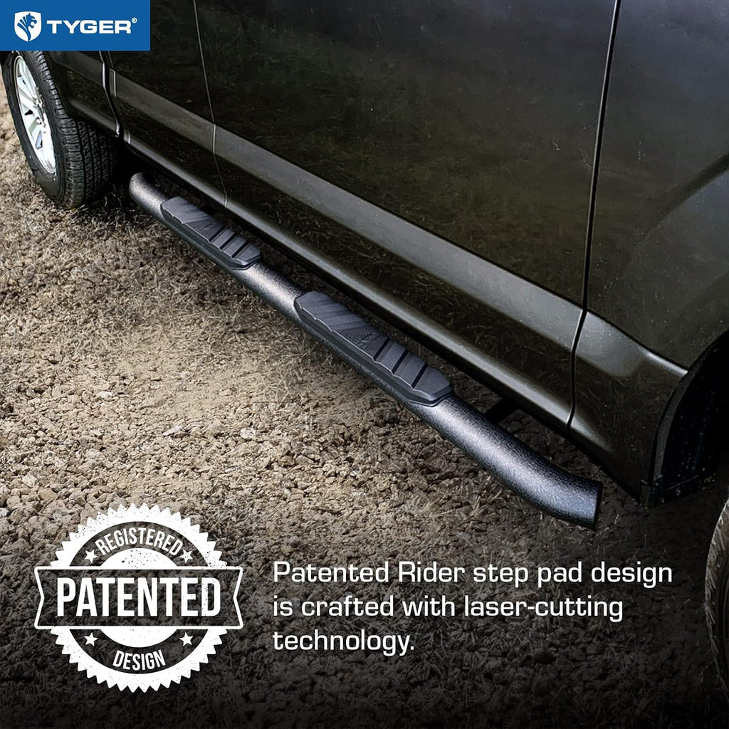 Tyger Auto 3.5' Rider Running Boards Compatible with 2015-2026 Ford F-150; 2017-2026 F-250 F-350 Super Duty (Not fit Lightning EV) | Supercab | TG-SS2F35228 | Side Step Rail Nerf Bars