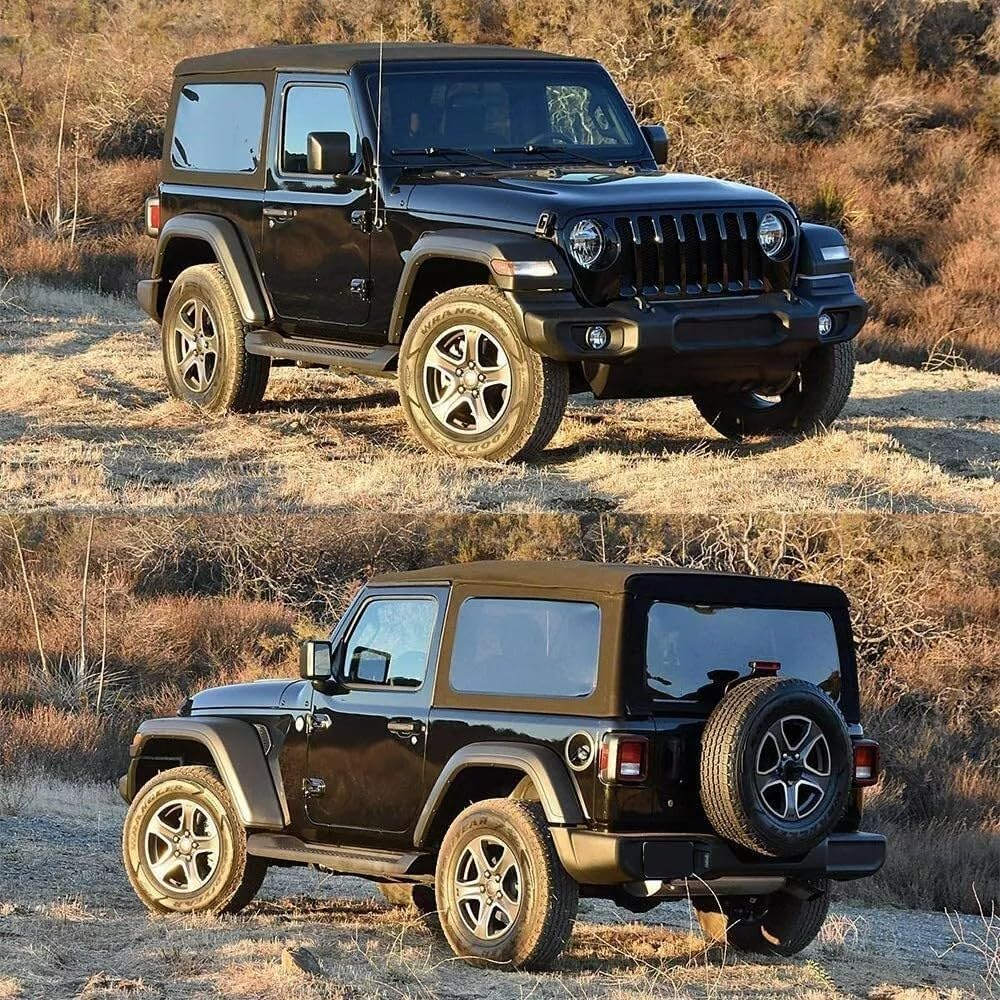 2PCS OE Style Running Boards Fits for Jeep Wrangler JL 2-Door 2018-2025 Automotive Exterior Accessories Side Step (with Brackets)