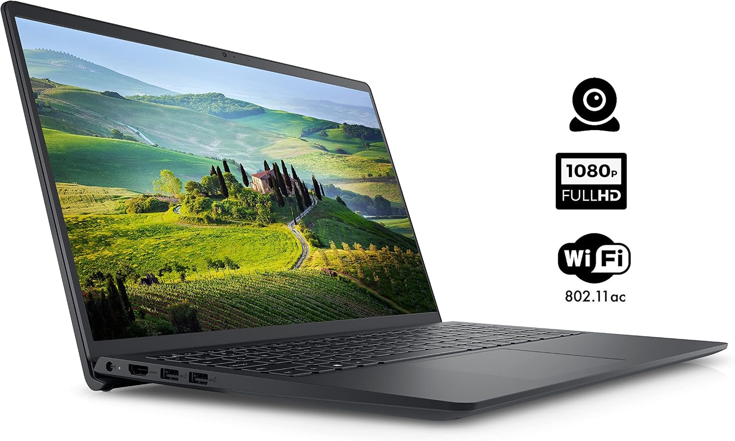 Dell Inspiron 15 3511 15.6-inch Laptop, Intel Core i5-1135G7, 32GB DDR4 RAM, 2TB SSD, Webcam, Wi-Fi, HDMI, Bluetooth, Windows 11 Home, Black (Renewed)