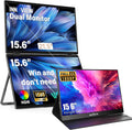 InnoView 15.6' FHD 100Hz 100% sRGB Dual Monitor with 15.6 Inch FHD 1080P Standard HDMI USB C Second External Monitor for Laptop