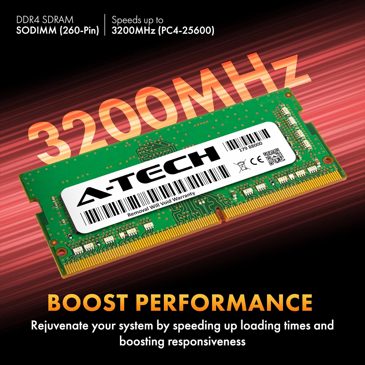 A-Tech 16GB (4x4GB) DDR4 3200 MHz SODIMM PC4-25600 (PC4-3200AA) CL22 Non-ECC Laptop RAM Memory Modules
