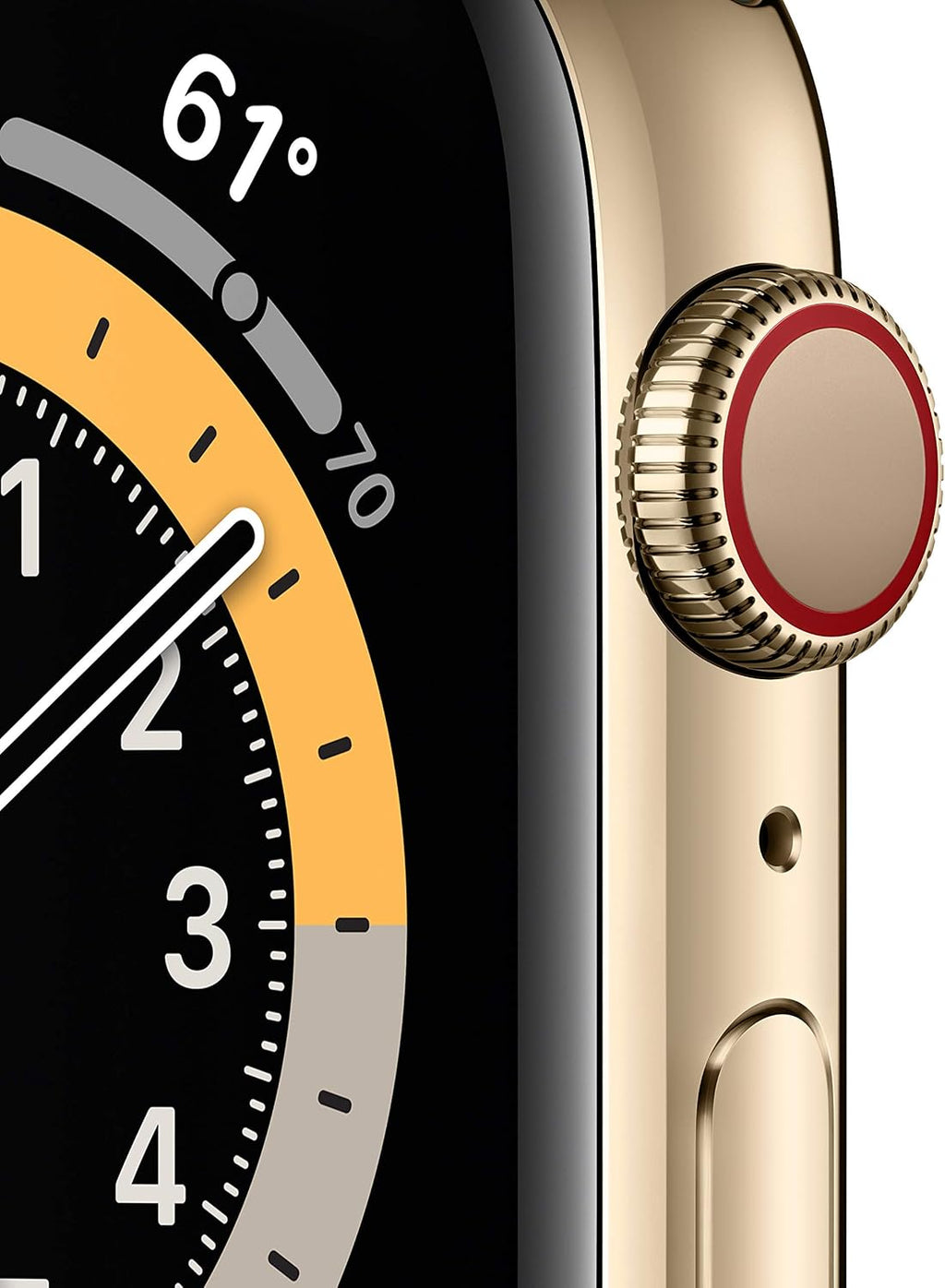 Apple Watch Series 6 (GPS + Cellular, 44mm) - Gold Stainless Steel Case with Cyprus Green Sport Band (Renewed)