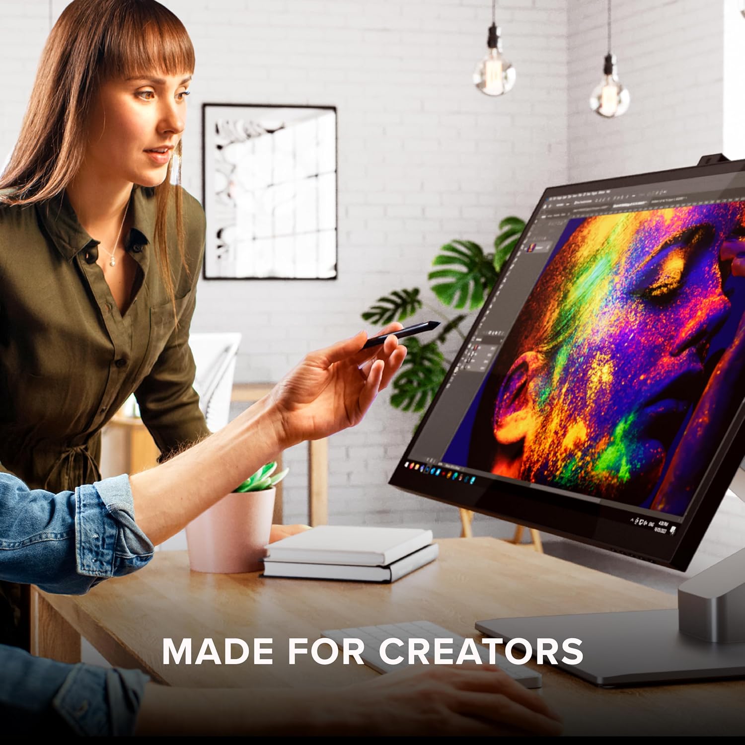 ALOGIC Clarity Pro Touch 27' 4K Touchscreen Monitor w/ 8MP Retractable 4K Webcam, 100% sRGB, 97% DCI-P3, 99% Adobe RGB, 65W PD,8-in-1 Hub, HDR 400, Adjustable Stand, IPS Panel, Thin Bezel