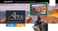 LILLIPUT A7S 7 Inch IPS 4K HDMI Camera Field Monitor Video Assist Full HD 1920x1200 DSLR Monitor with Peaking Focus False Colors F970 + LP-E6 Battery Plate