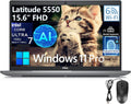 Dell Latitude 5550 5000 15 15.6' FHD Laptop Computer, Intel 12-Core Ultra 7 155U (Beat i7-1355U), 64GB DDR5, 1TB PCIe SSD, WiFi 6, Backlit KB, FPR, Thunderbolt, NPU AI Copilot Business, Win 11 Pro