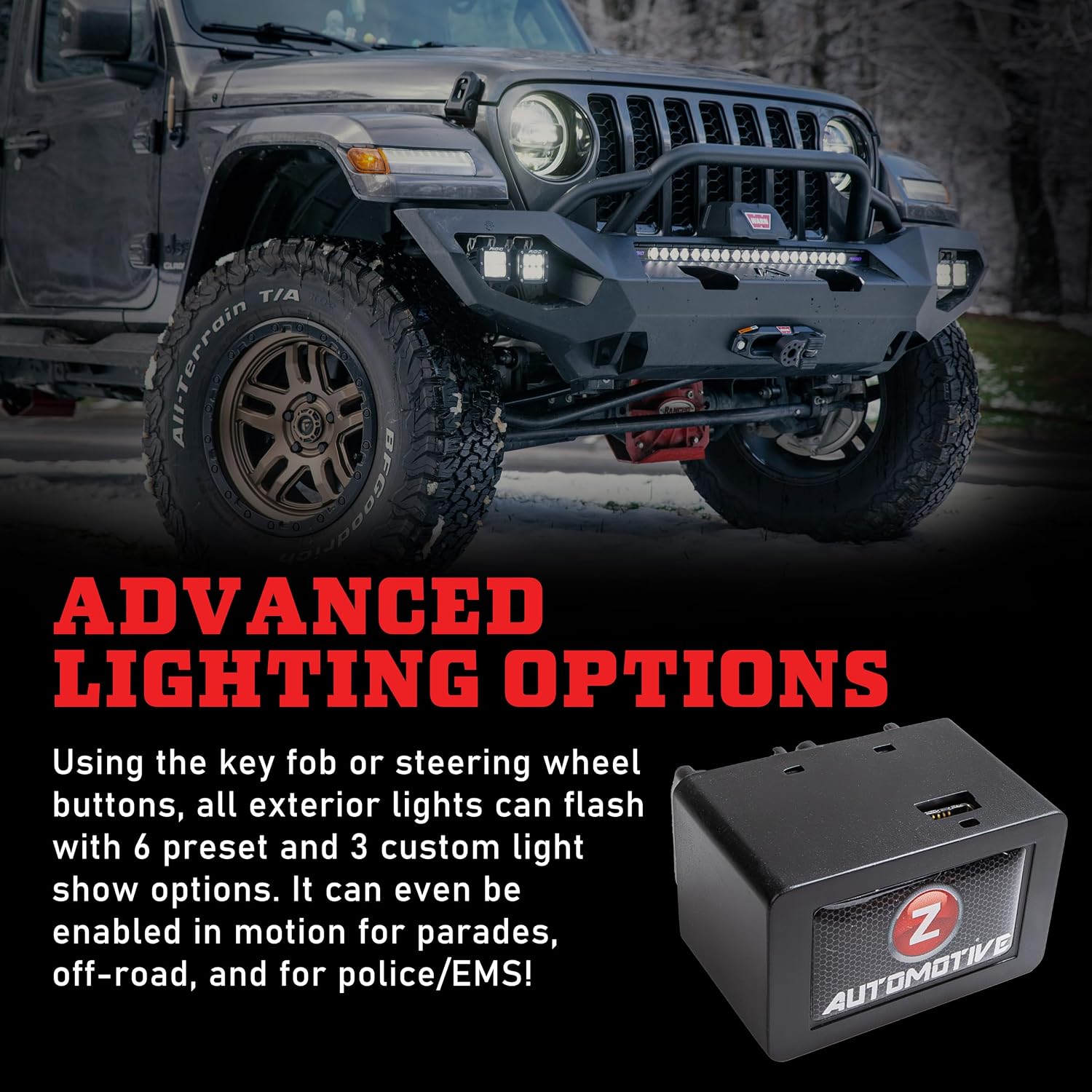 Z Automotive Tazer JL JT Lite Programmer | Fits 2020-2024 Jeep Wrangler JL and 2018-2024 Gladiator JT | Change Tire Size, Gear Ratio, TPMS and More!