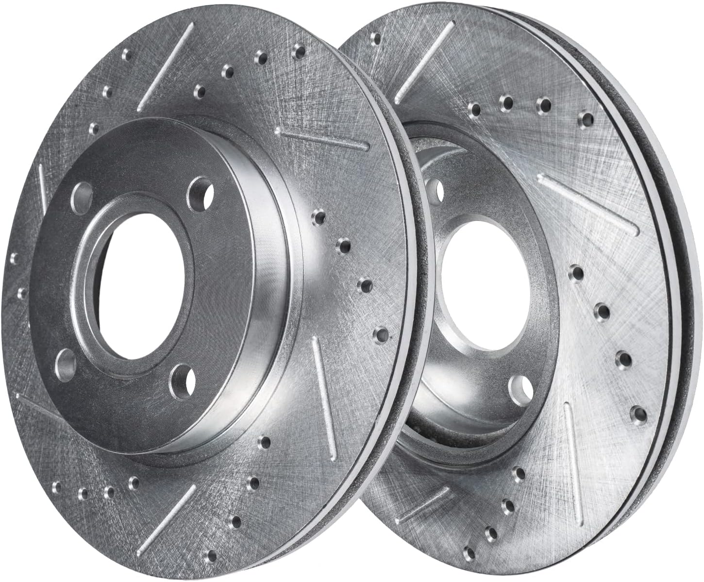 Detroit Axle - Brake Rotors for 2018-2022 Ford Ecosport, Drilled and Slotted Disc Brake Rotors 2019 2020 2021 Replacement: 11.81' inch Front and 10.67' inch Rear