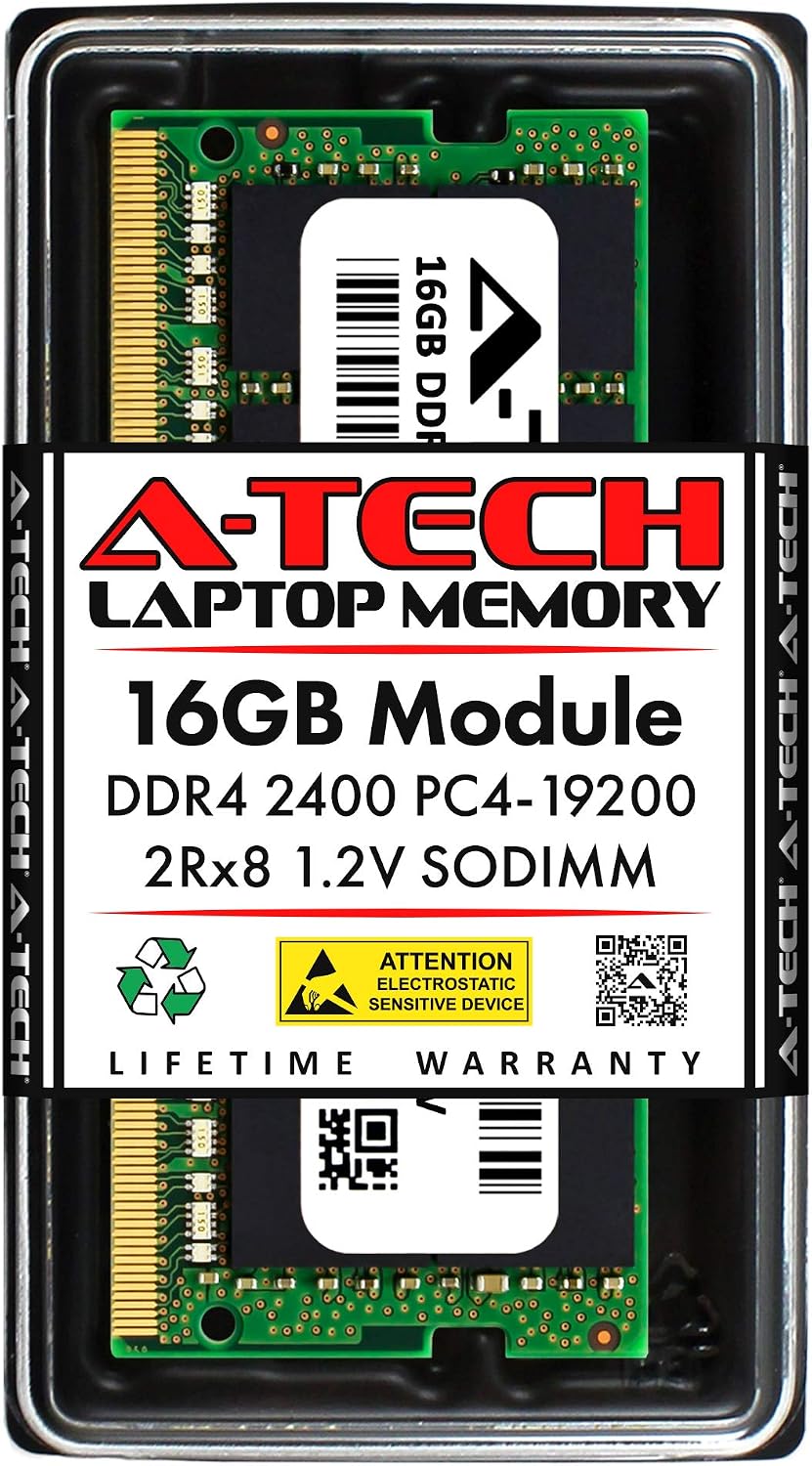 A-Tech 16GB RAM for Dell Latitude 7490, 7390, 7290, 5590, 5495, 5490, 5290, 3590, 3490 Laptop | DDR4 2400 MHz SODIMM PC4-19200 Memory Upgrade
