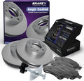 Brake X Rear Brake Pads and Rotors Kit with brake caliper compression tool replacement for 2006-2011 HONDA CIVIC | AEGIS GEOMET Coated Rotors and Alpha Ceramic Brake Pads