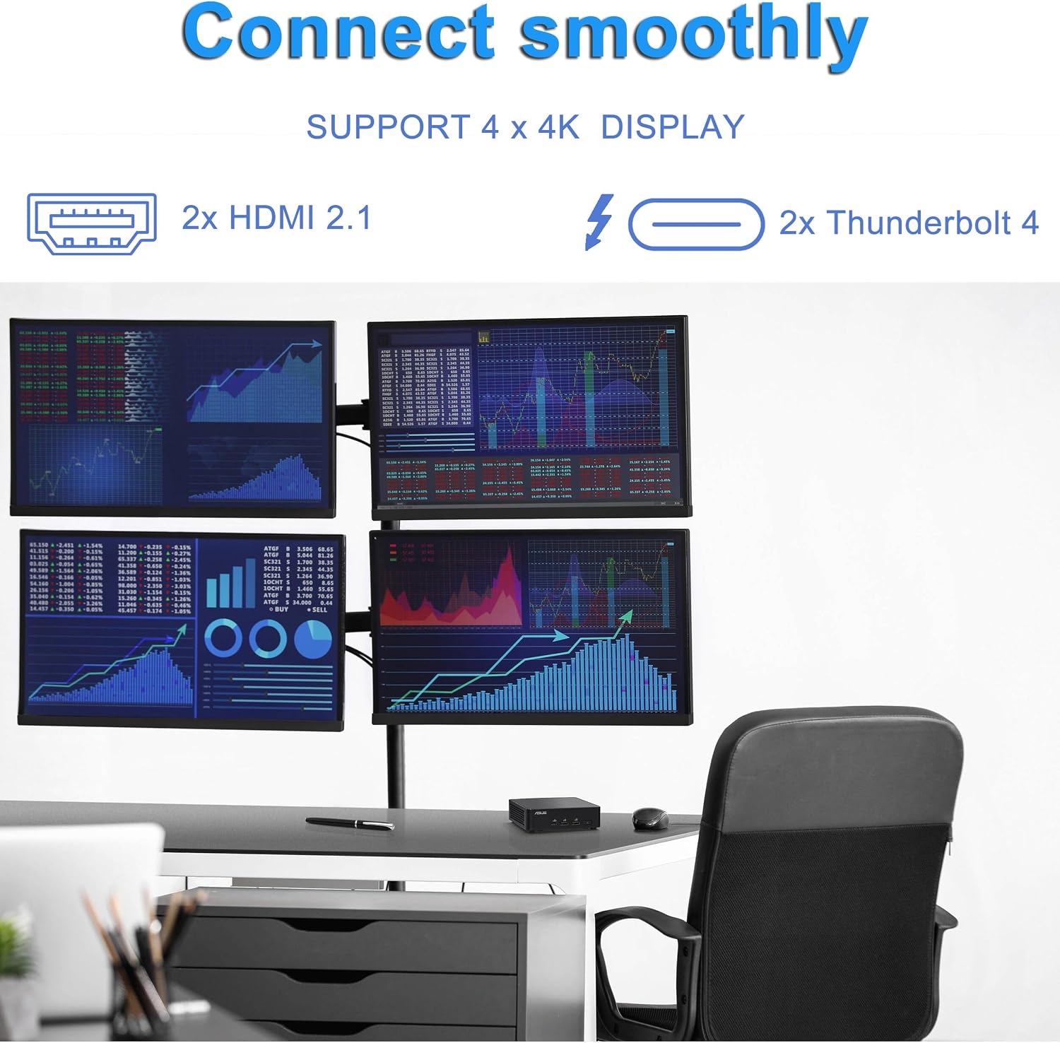 Intel NUC 14 Pro Slim Kit Mini PC (Intel Core i3 100U (> i5-1235U), 16GB DDR5, 512GB SSD) Business Desktop, 2x Thunderbolt 4, Support 4x 4K Monitors, Wi-Fi 6E, Win 11 Pro, ThinkCentre, ASUS NUC