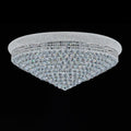 27-Light Large Crystal Chandelier Flush Mount Ceiling Light Fixture for Living Room Entrance Foyer Lobby Chrome Finish