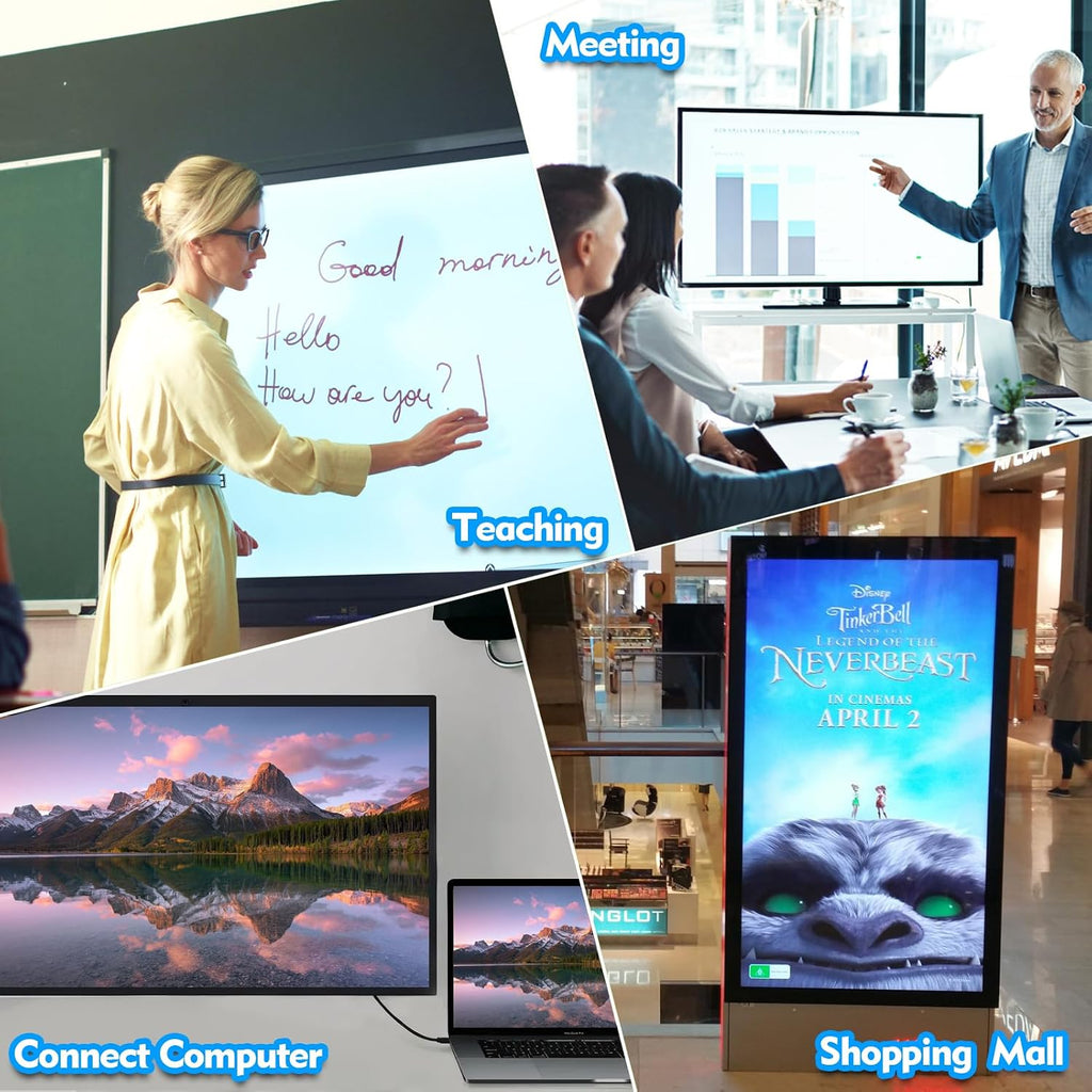 43 inch Capacitive Multi-Touch Screen Industrial Monitor, Built-in Speakers, USB, VGA, DVI & HD-MI Ports,16:9 Display and 1920 x 1080P, Digital Signage Displays Player for Advertising