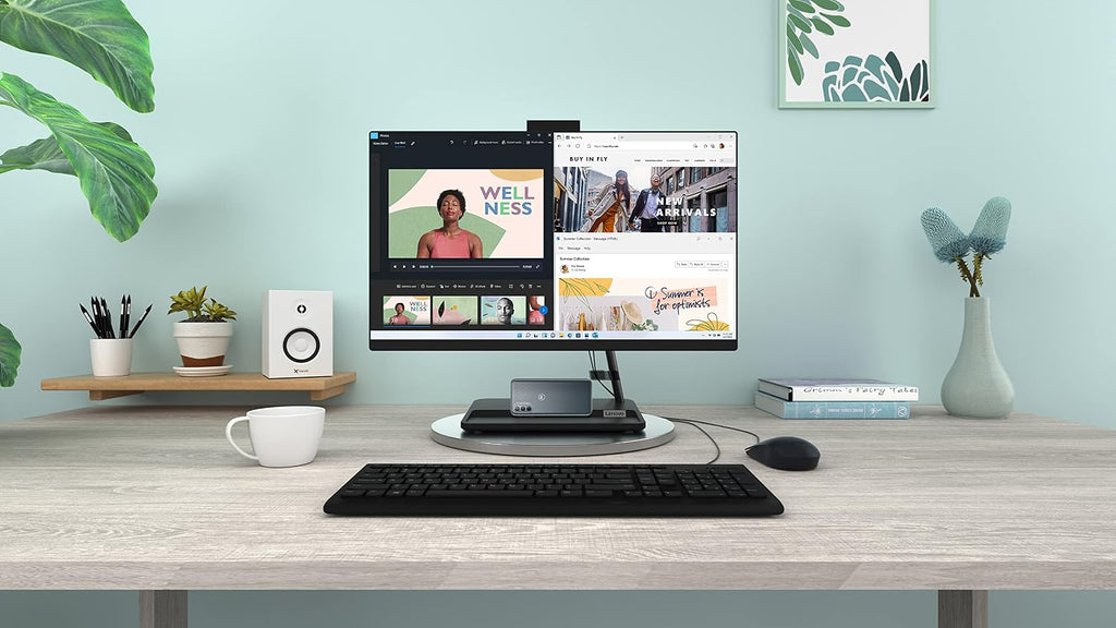 Lenovo IdeaCentre AIO 3i - 2022 - All-in-One Desktop - 27' FHD Touch Display - 5MP Camera - Windows 11 Home - 8GB Memory - 512GB Storage - Intel Core i5-1240P - Black - Mouse & Keyboard Included