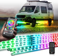OPT7 Aura DreamColor Underglow Chasing Lights for RV with APP & Remote | Waterproof Aluminum Frame, RGB-IC LED Light Bar, Exterior RV Accent Lighting, Outdoor Camper Decor, Music Sync