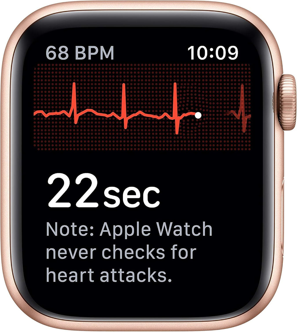 Apple Watch Series 5 (GPS, 44MM) - Gold Aluminum Case with Pink Sand Sport Band (Renewed)