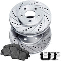 PowerSport Front Brakes and Rotors Kit |Front Brake Pads| Brake Rotors and Pads| Ceramic Brake Pads and Rotors |fits 2004-2006 Scion xA, 2004-2006 Scion xB | 2004-2006 Scion xA, xB