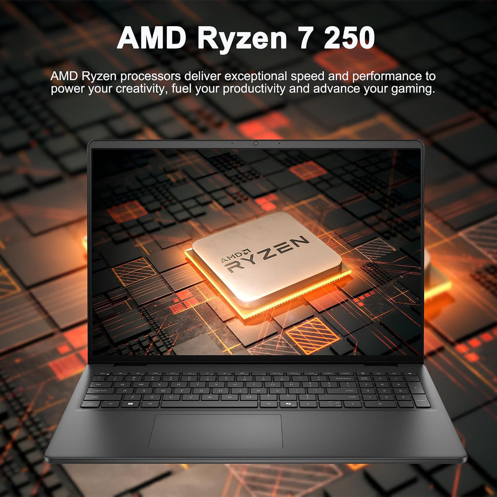 Dell 16 Laptop 16' WUXGA Touchscreen AMD 8-core Ryzen 7 250 (>i7-1355U) 32GB DDR5 2TB SSD Backlit ExpressCharge Wi-Fi6 for Creator Designer Business Professional Work Win11