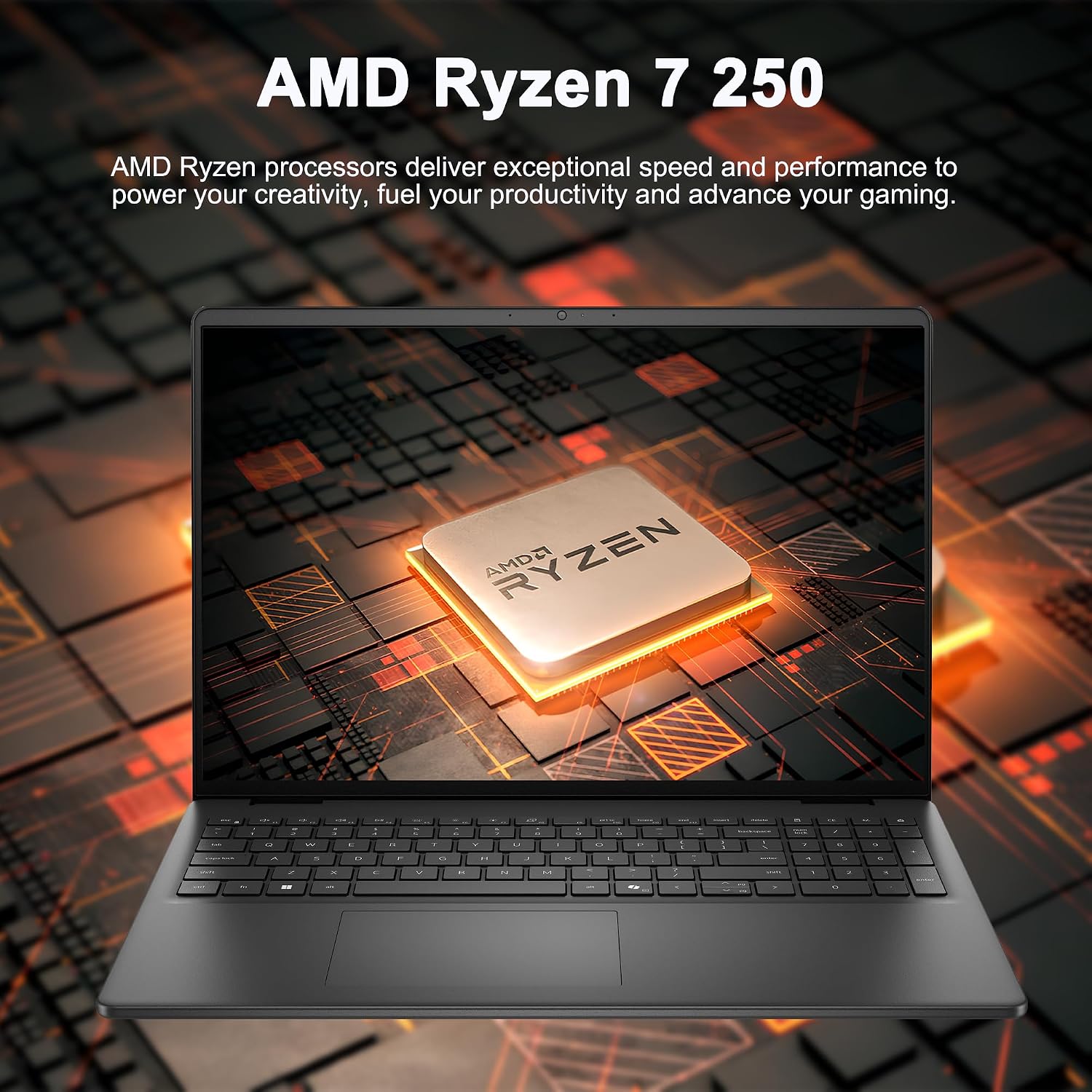 Dell 16 Laptop 16' WUXGA Touchscreen AMD 8-core Ryzen 7 250 (>i7-1355U) 32GB DDR5 2TB SSD Backlit ExpressCharge Wi-Fi6 for Creator Designer Business Professional Work Win11