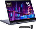 Dell 14' WUXGA 2-in-1 Touchscreen Laptop, AMD Ryzen AI 7 350, 16GB RAM, 2TB Storage (1TB SSD+1TB Docking Station Set), AMD Radeon 860M, Copilot+ PC, Backlit Keyboard, Fingerprint Reader, Win 11, Blue