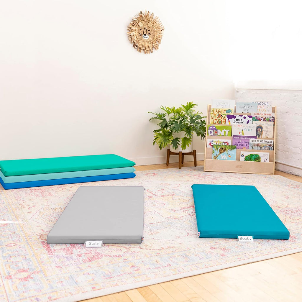 ECR4Kids SoftZone Rainbow Rest Mat, 2in, Sleeping Pad, Contemporary, 5-Piece
