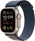Apple Watch Ultra 2 [GPS + Cellular 49mm] Smartwatch with Rugged Titanium Case & Blue Alpine Loop Small (Renewed)