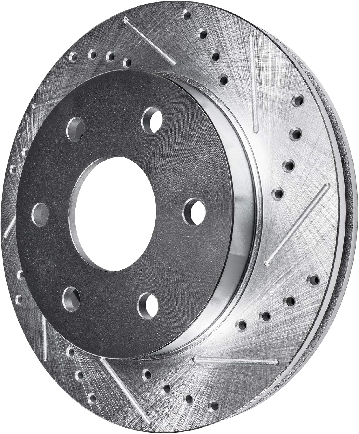 Detroit Axle - Rear Brake Kit for 2017-2018 Nissan TITAN Drilled and Slotted Disc Brake Rotors Ceramic Brakes Pads with Hardware Replacement : 14.37' inch Rotors