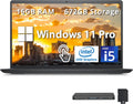 Dell Inspiron 15 15.6' Touch Screen Laptop, Intel i5-1235U, 16GB RAM, 672GB Storage(512GB PCIe SSD+160GB Docking Station Set), UHD Graphics, Numeric Keypad, Black, Windows 11 Pro