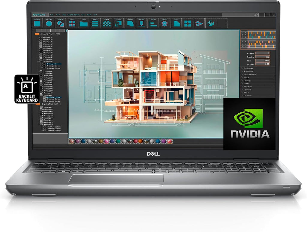Dell Precision 3571 3000 Mobile Workstation (15.6' FHD, Intel 14-Core i7-12800H, 32GB DDR5 RAM, 1TB SSD, NVIDIA T600) Business Laptop, Backlit Keyboard, Webcam, Ethernet, Wi-Fi 6E, Win 11 Pro, Gray