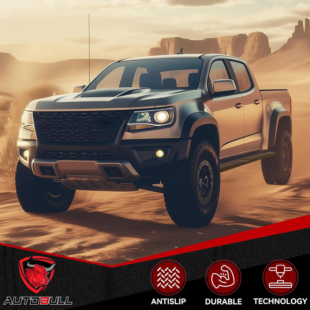 6 Inches Running Boards Side Steps Compatible with 2019-2026 Dodge Ram 1500 New Body Style Crew Cab (Not Fit 2019-2024 1500 Classic), Black Textured Aluminum Nerf Bars