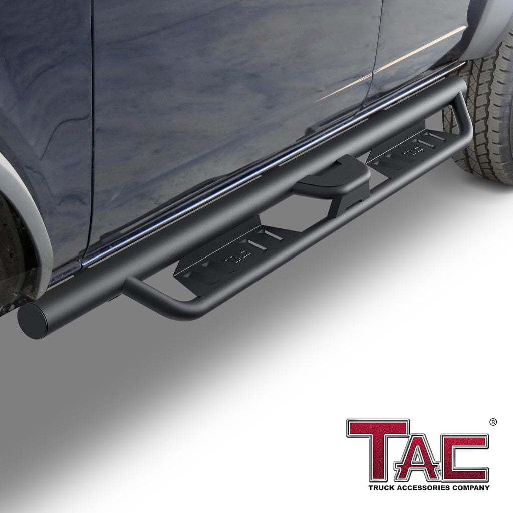 TAC EHD Running Boards Compatible with 2021-2026 Ford Bronco 4 Door | Side Steps| Nerf Bars| Step Rails| Rocker Slider| Two-Stair| Pickup Truck Exterior Accessories| 4' Drop| Carbon Steel